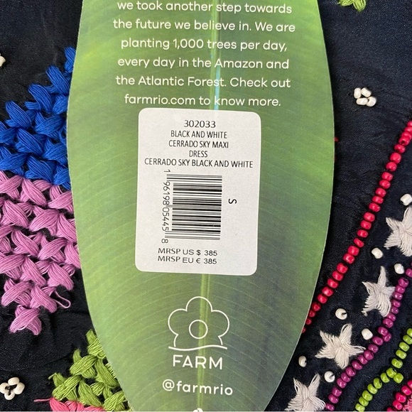 NWT Farm Rio Cerrado Sky Embroidered Maxi Dress - Picture 10 of 15